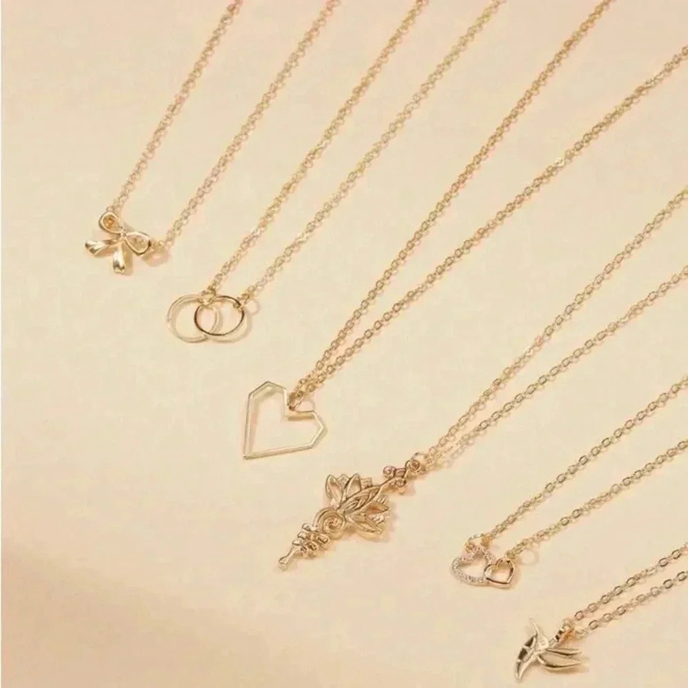 ⚠️Clearance 6pcs Yellow Gold Necklaces - Picture 2 of 3